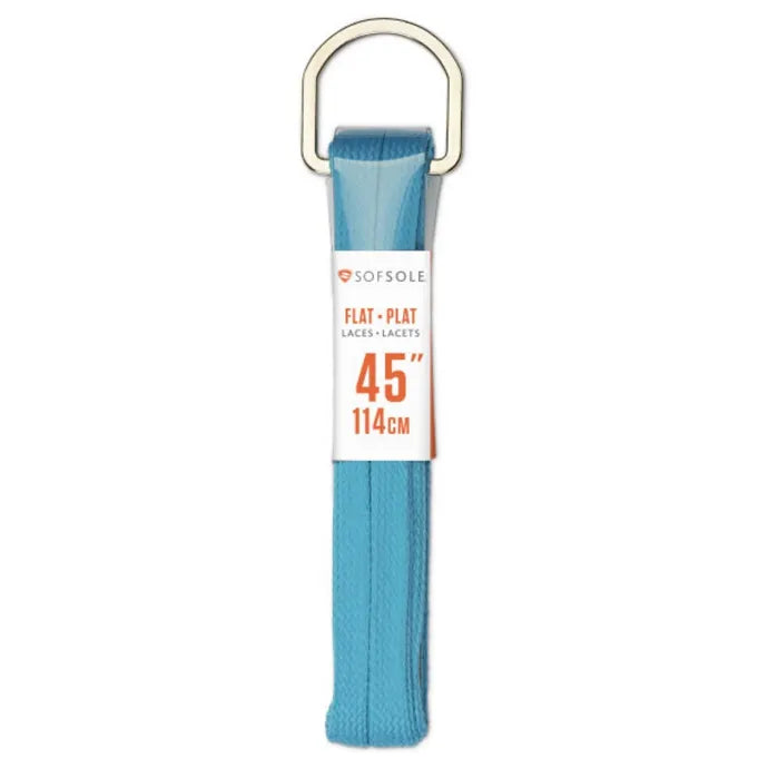 SofSole 45" Flat Shoe Laces - Aqua Blue