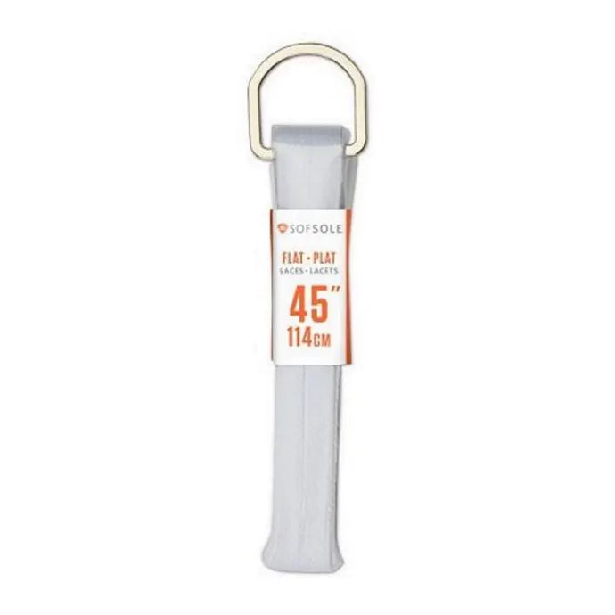 SofSole 45" Flat Shoe Laces - White