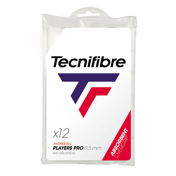 Tecnifibre Players Pro Overgrips 12 Pack - White