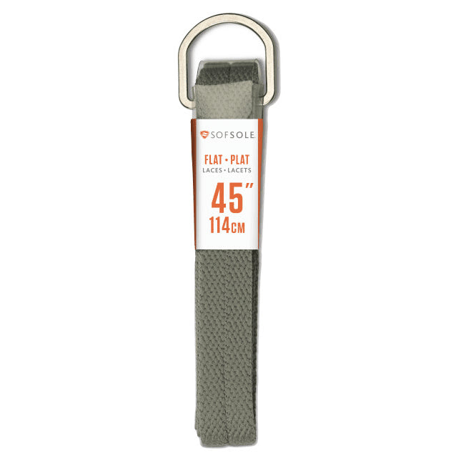 SofSole 45" Flat Shoe Laces - Tonal Grey
