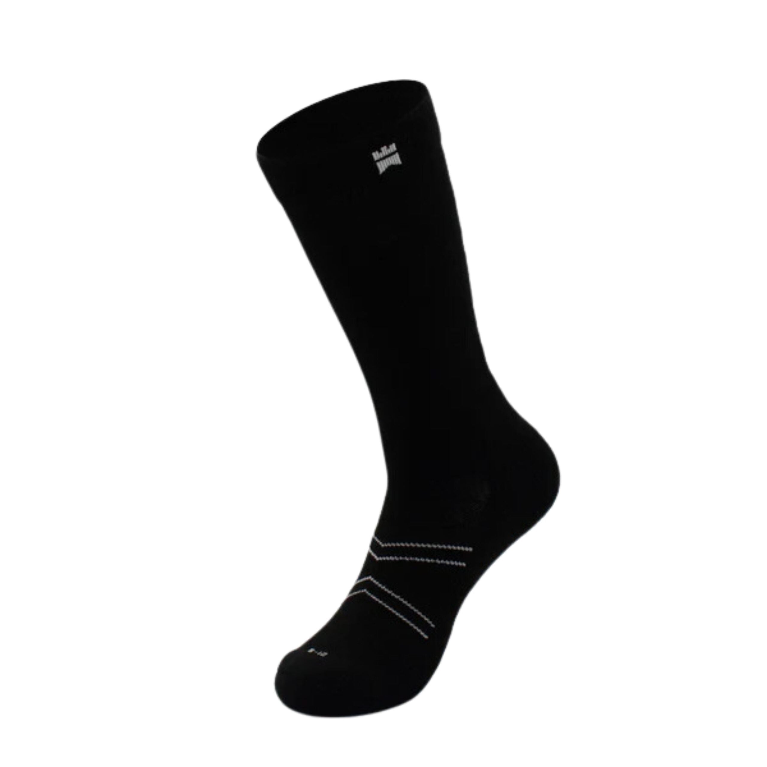 Gilnokie Ribbed Sport Crew Sock-Black