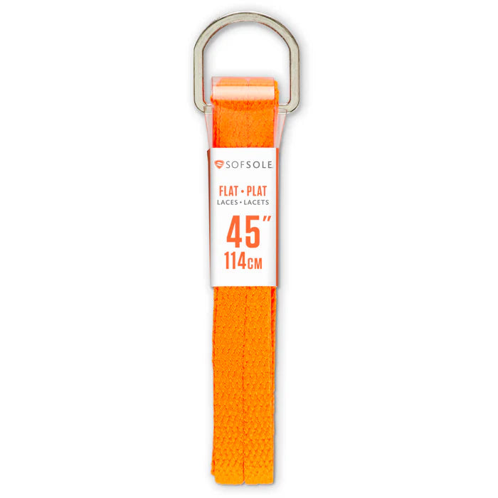SofSole 45" Flat Shoe Laces - Neon Orange