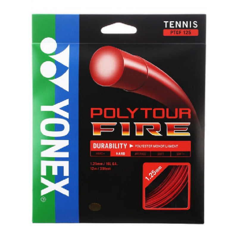 Yonex Polytour Fire 1.25mm 16L String Set - Red